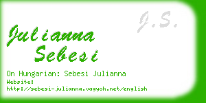 julianna sebesi business card